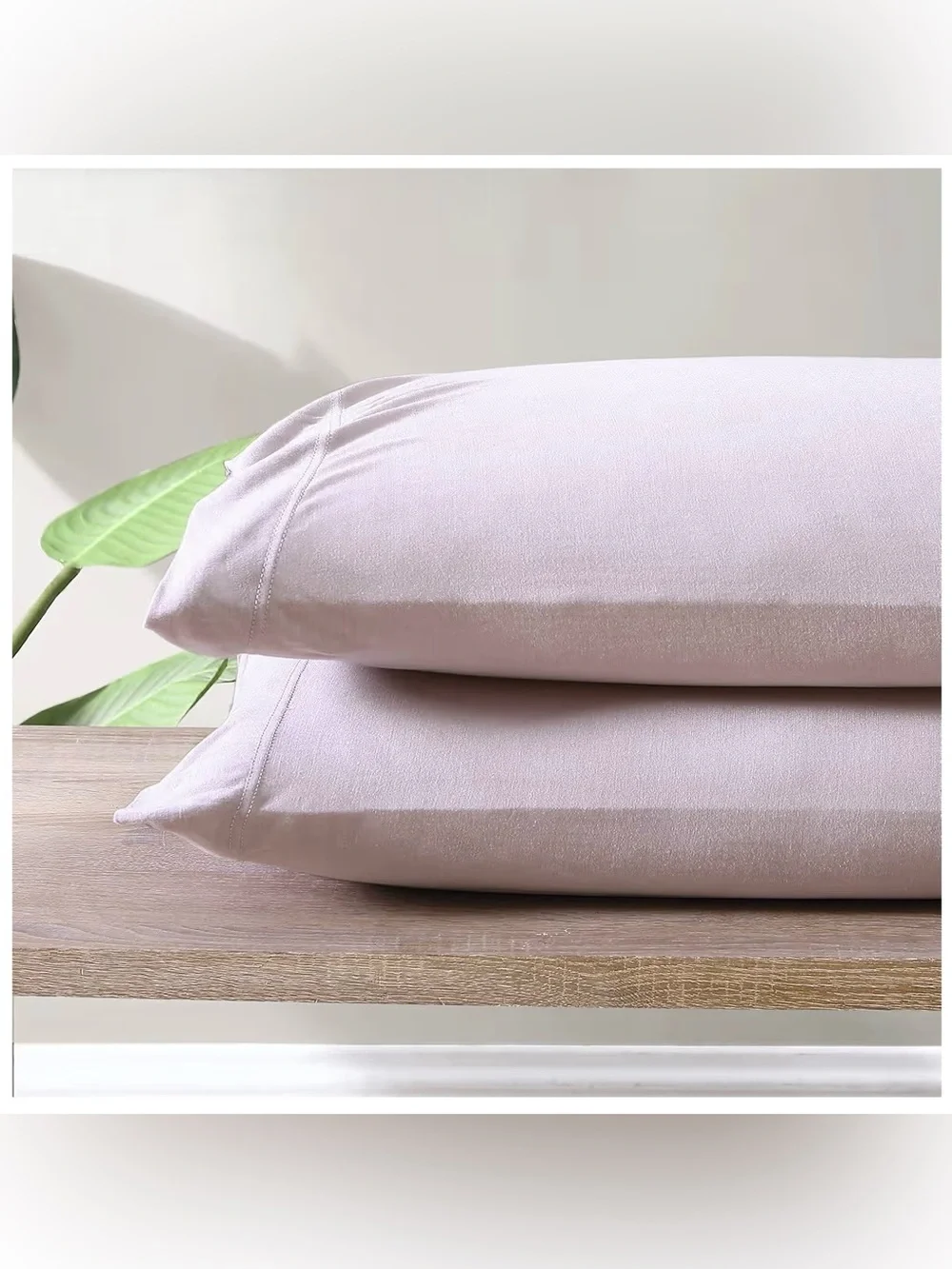 100% Modal Beech Tree Pillowcase Set Standard Jersey Knit Tencel Brielle Home